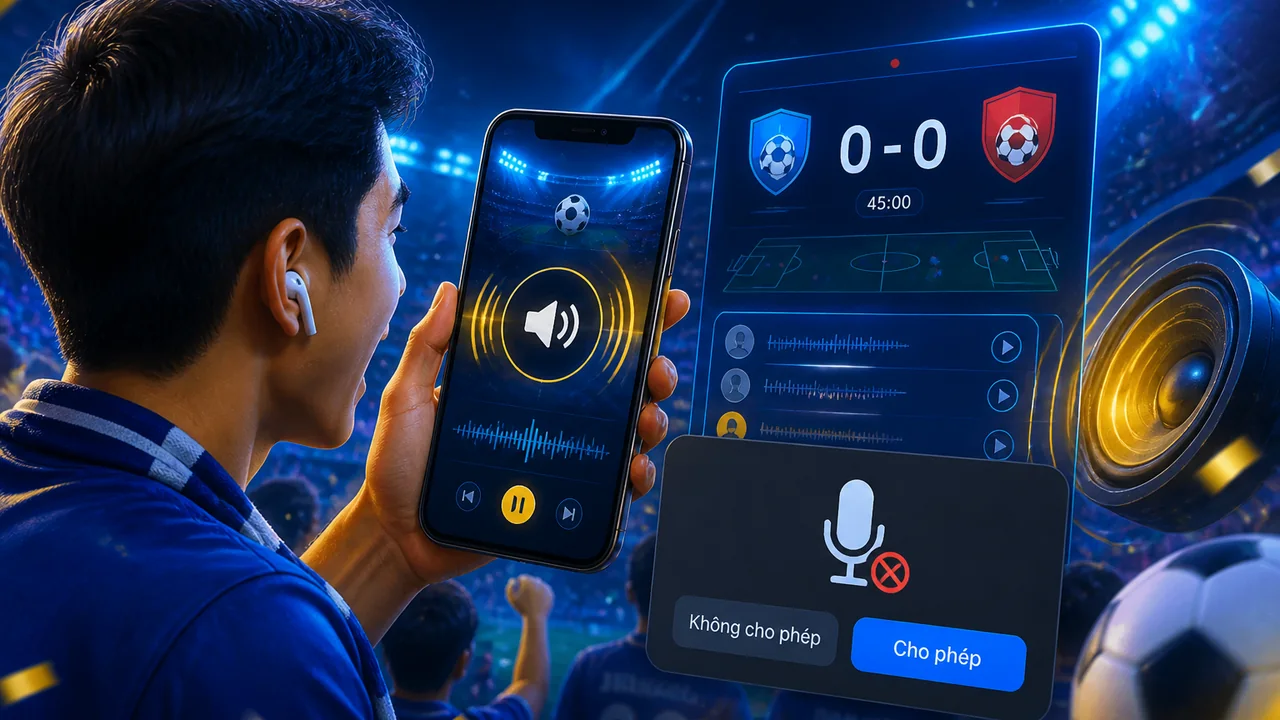 Nghe tin trận đấu bằng giọng nói: 789f có cần quyền microphone không?