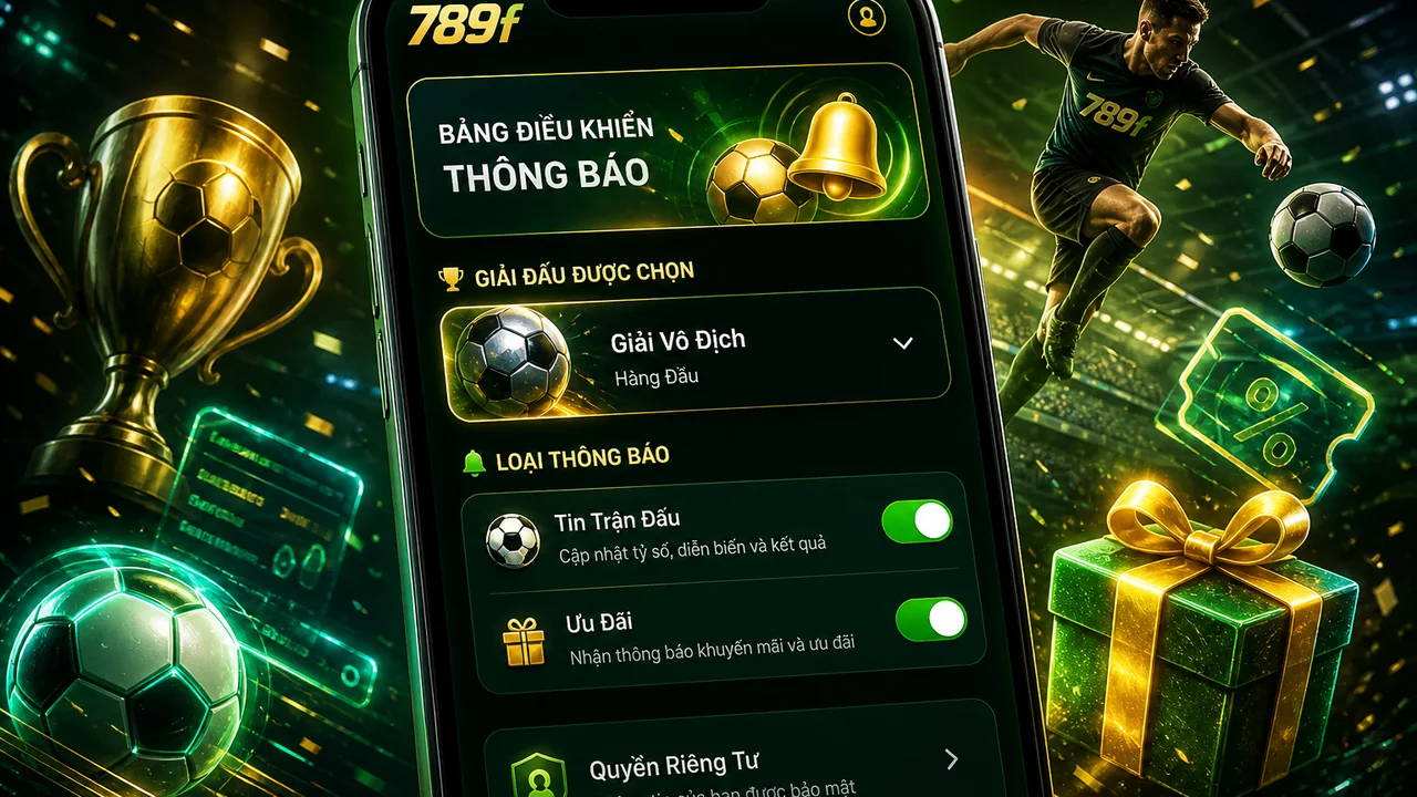 Bật thông báo một giải đấu mà không bị làm phiền: cách kiểm soát thông báo thể thao trên 789f