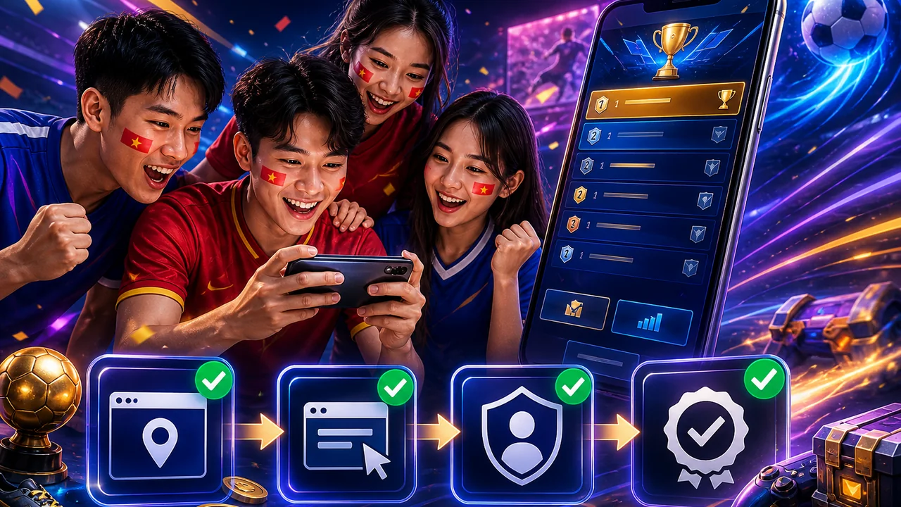 Bốn bước xác minh trước khi xem bảng xếp hạng 789f trong nhóm người hâm mộ thể thao